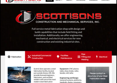 Think.Web.Go - Scott & Sons Construction and Mechanical Services Website